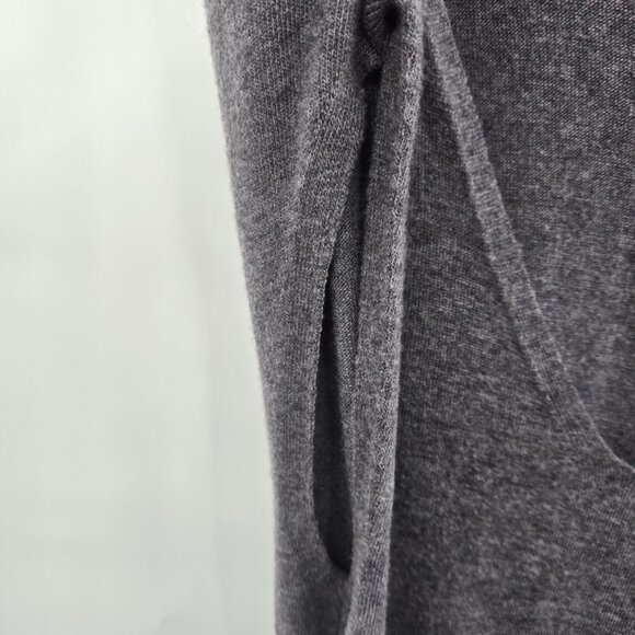 Anthropologie x Building 18 Gray Wool Blend Sleeveless Slit Sweater Dress Maxi L - Picture 5 of 16
